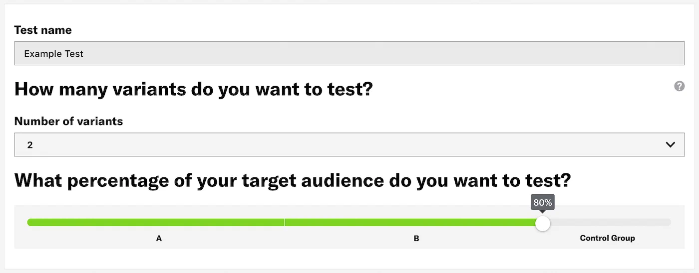 Legacy message A/B tests Legacy message A/B tests