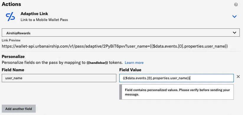 Personalize actions and media URLs Personalize actions and media URLs