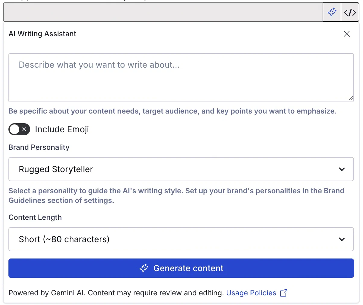 Generative AI content Generative AI content