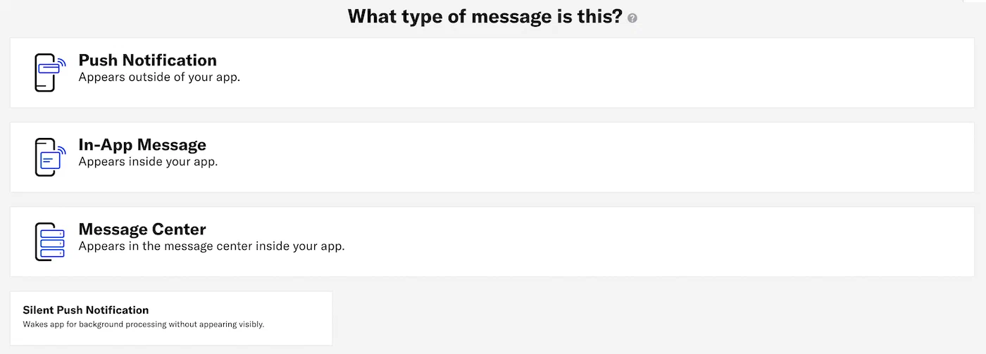 Push notification content Push notification content