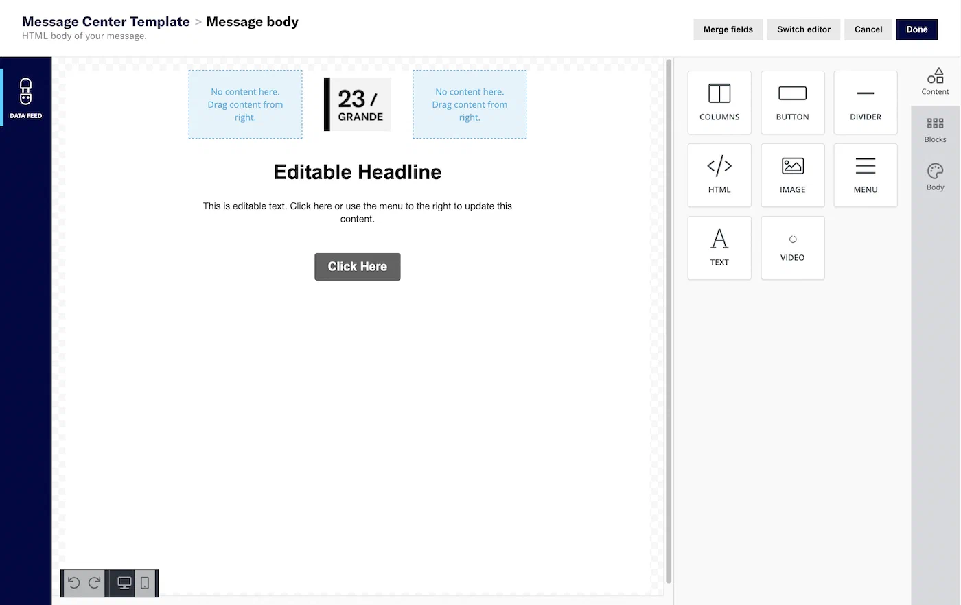 Content templates Content templates