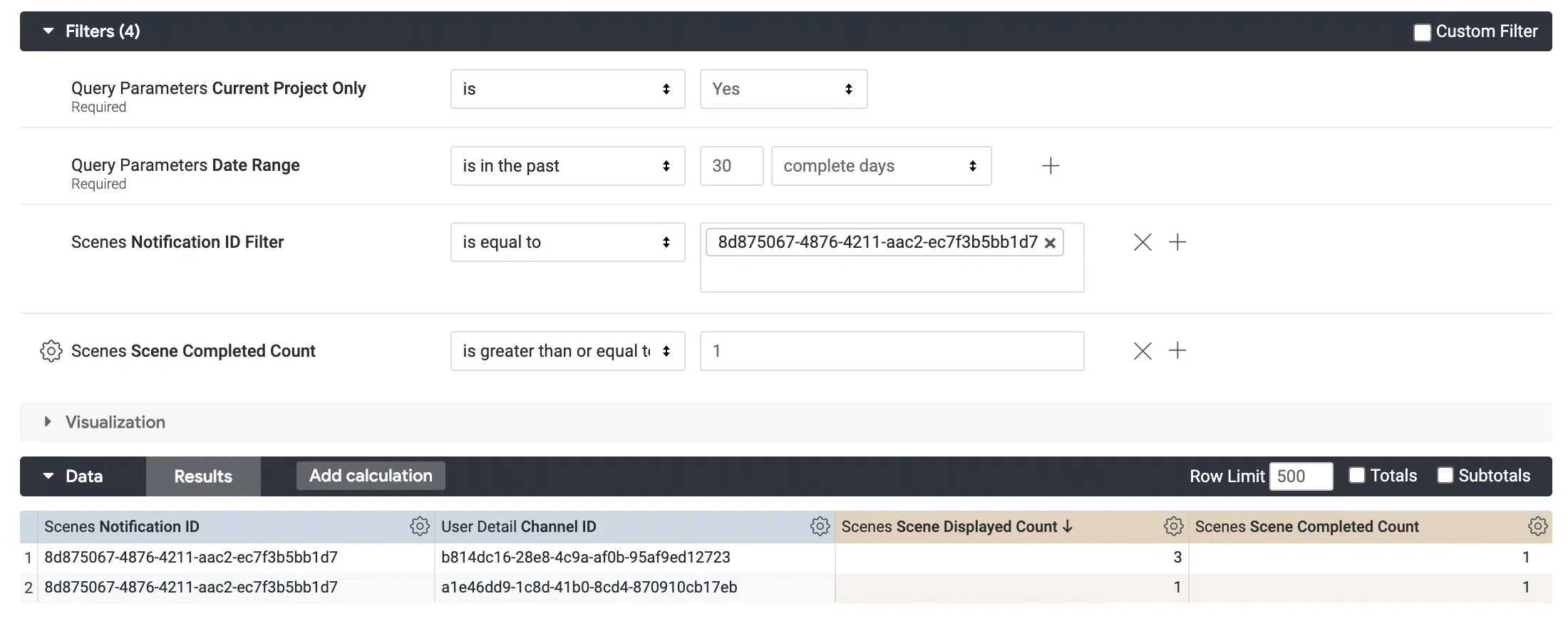 Custom queries and reference for the Scenes Explore Custom queries and reference for the Scenes Explore