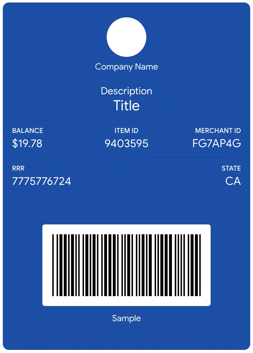 Mobile Wallet Reference google-generic