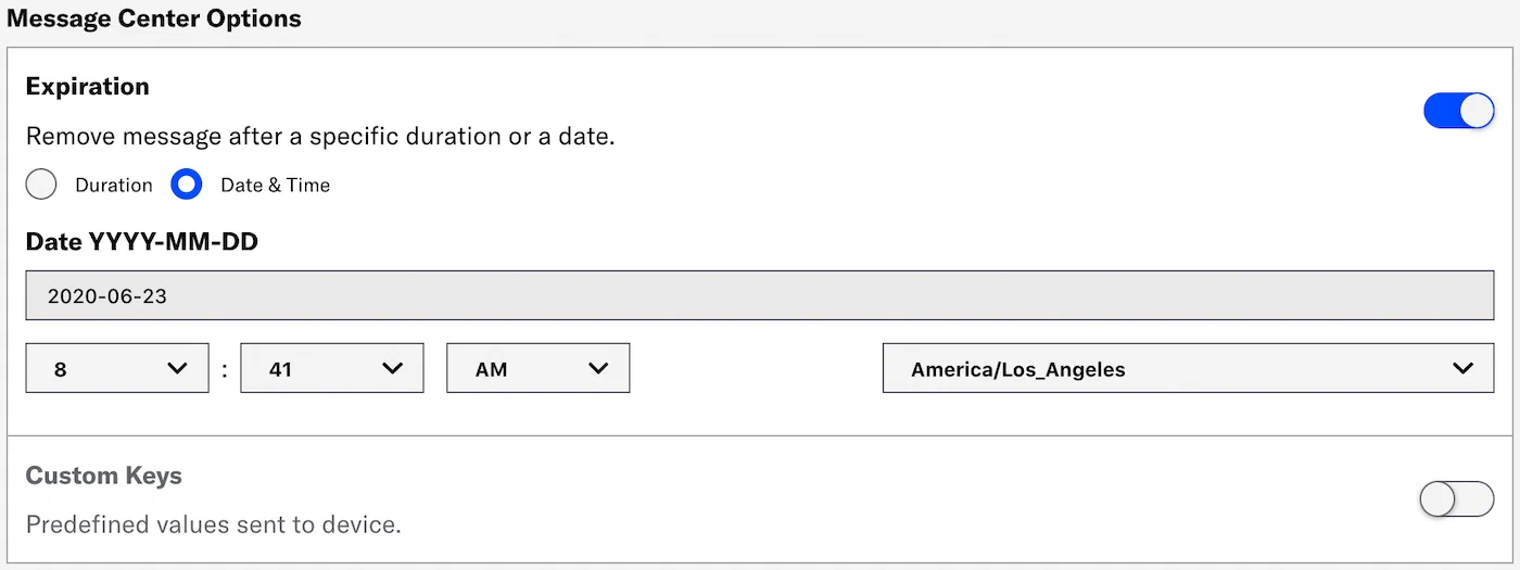 Message delivery options Message delivery options