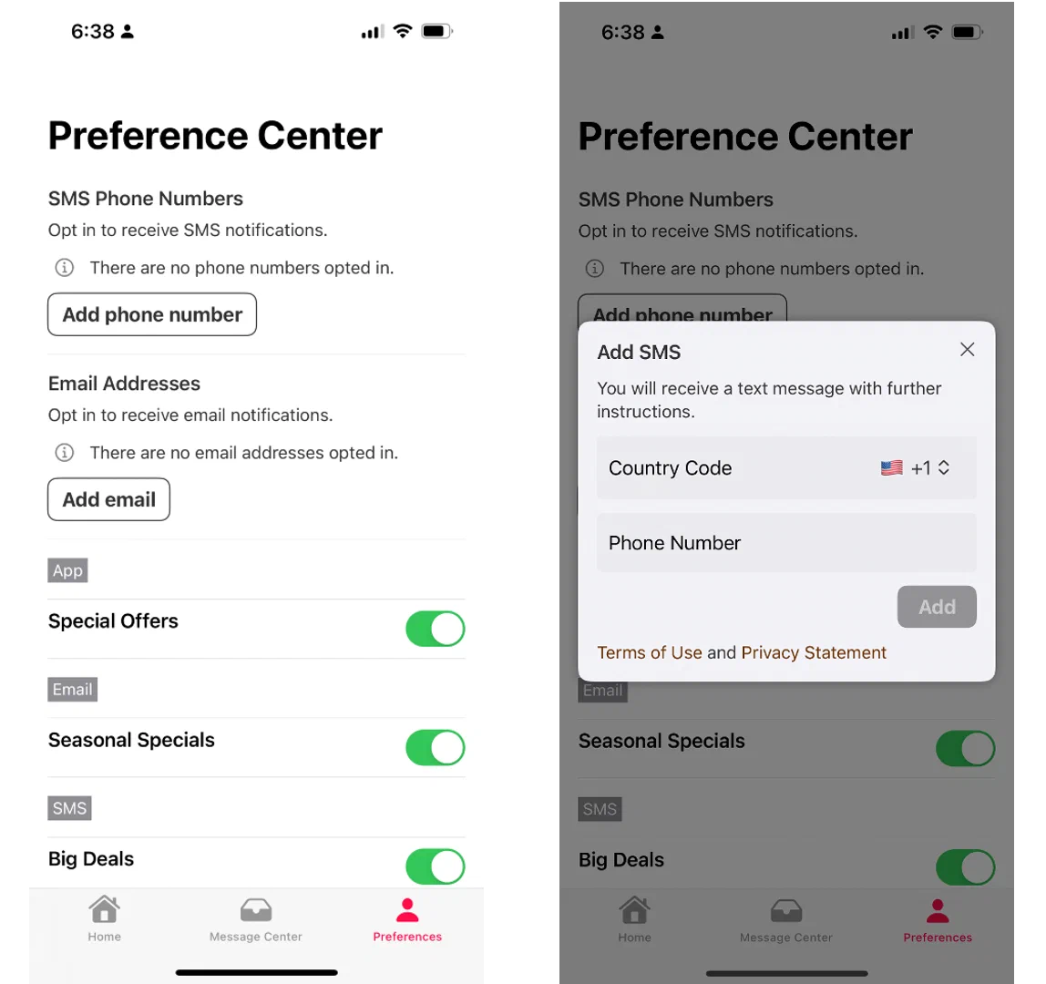 Preference Centers Preference Centers