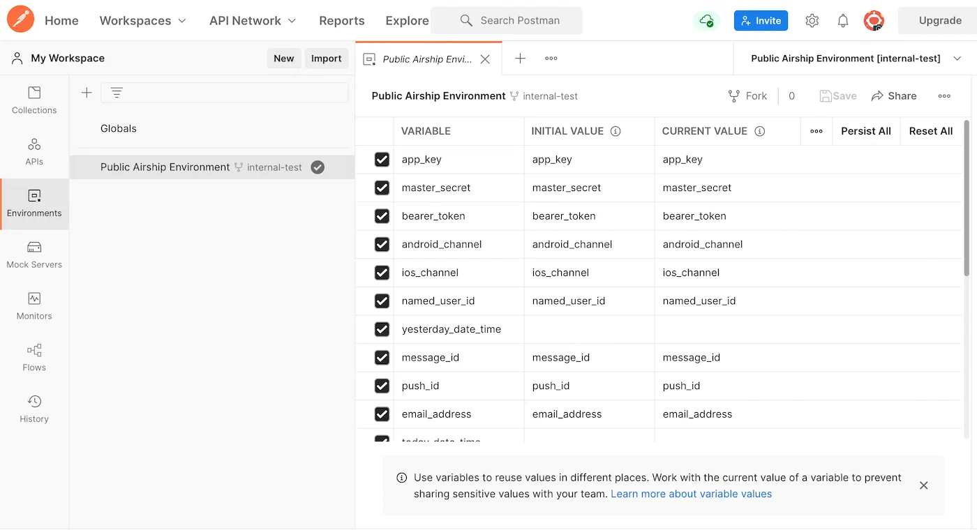 Airship Postman collection Airship Postman collection
