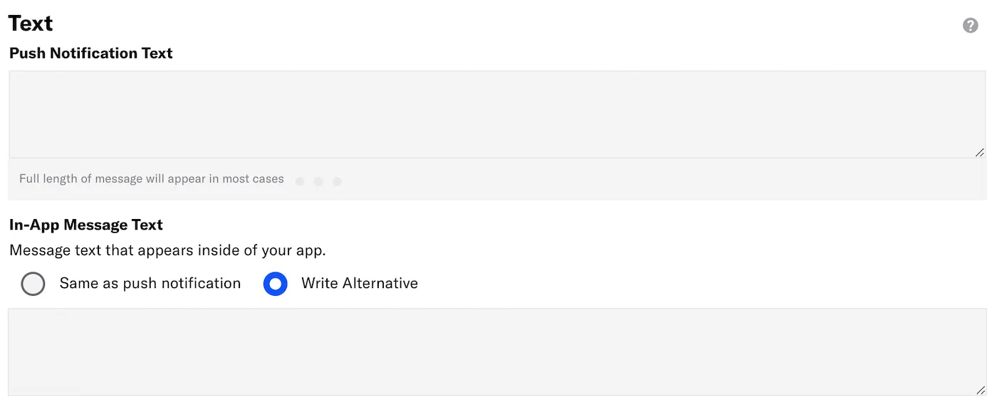 In-app message content In-app message content